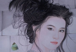 现代美女人物画,现代美女人物画的多元魅力与时代特征